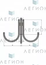К31-0,7-0,9-1-5 кронштейн трехрожковый