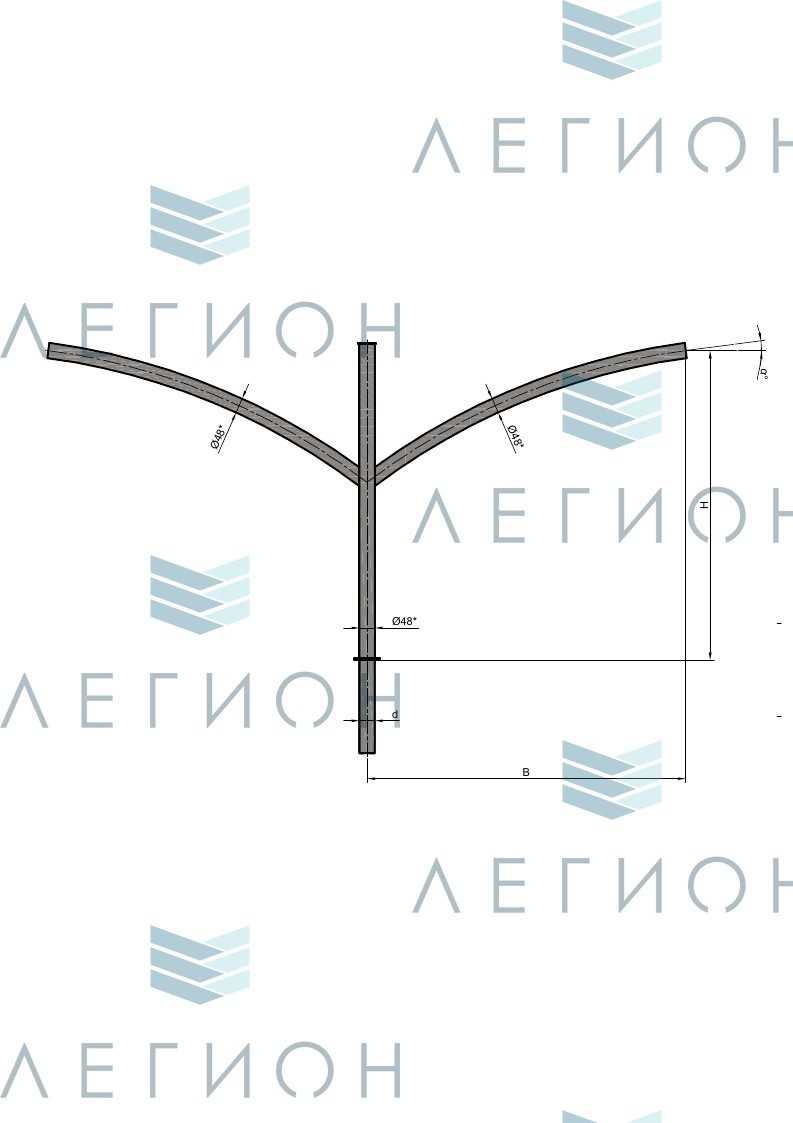 К73-1,0-2,0-1-1 кронштейн двухрожковый